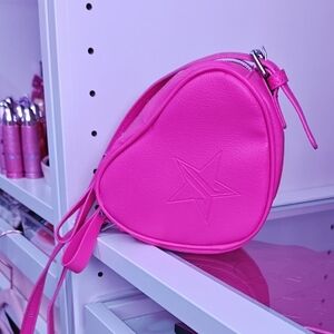 Jeffree Star Pink Heart-Shaped Crossbody Bag